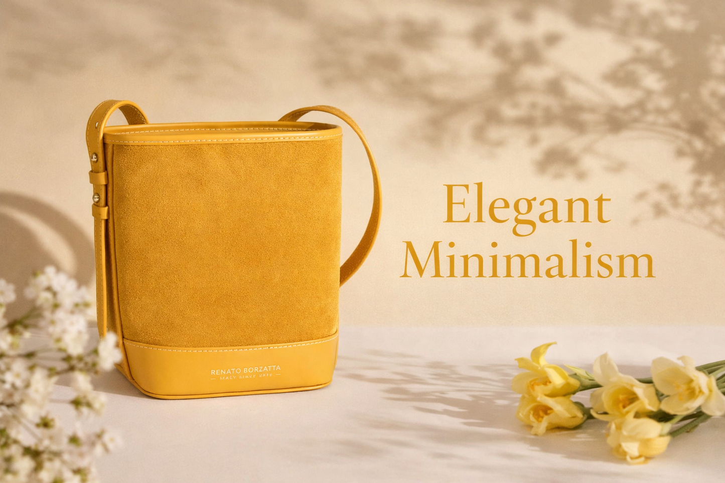 حقيبة دلو نسائية بريندا من الجلد الطبيعي