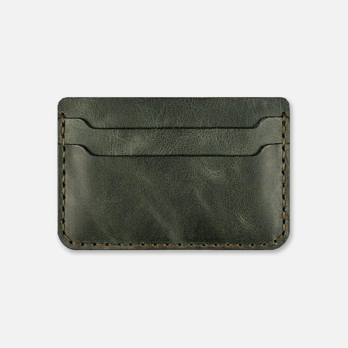 حافظة بطاقات جلدية بسيطة مصنوعة يدويًا بتصميم نحيف