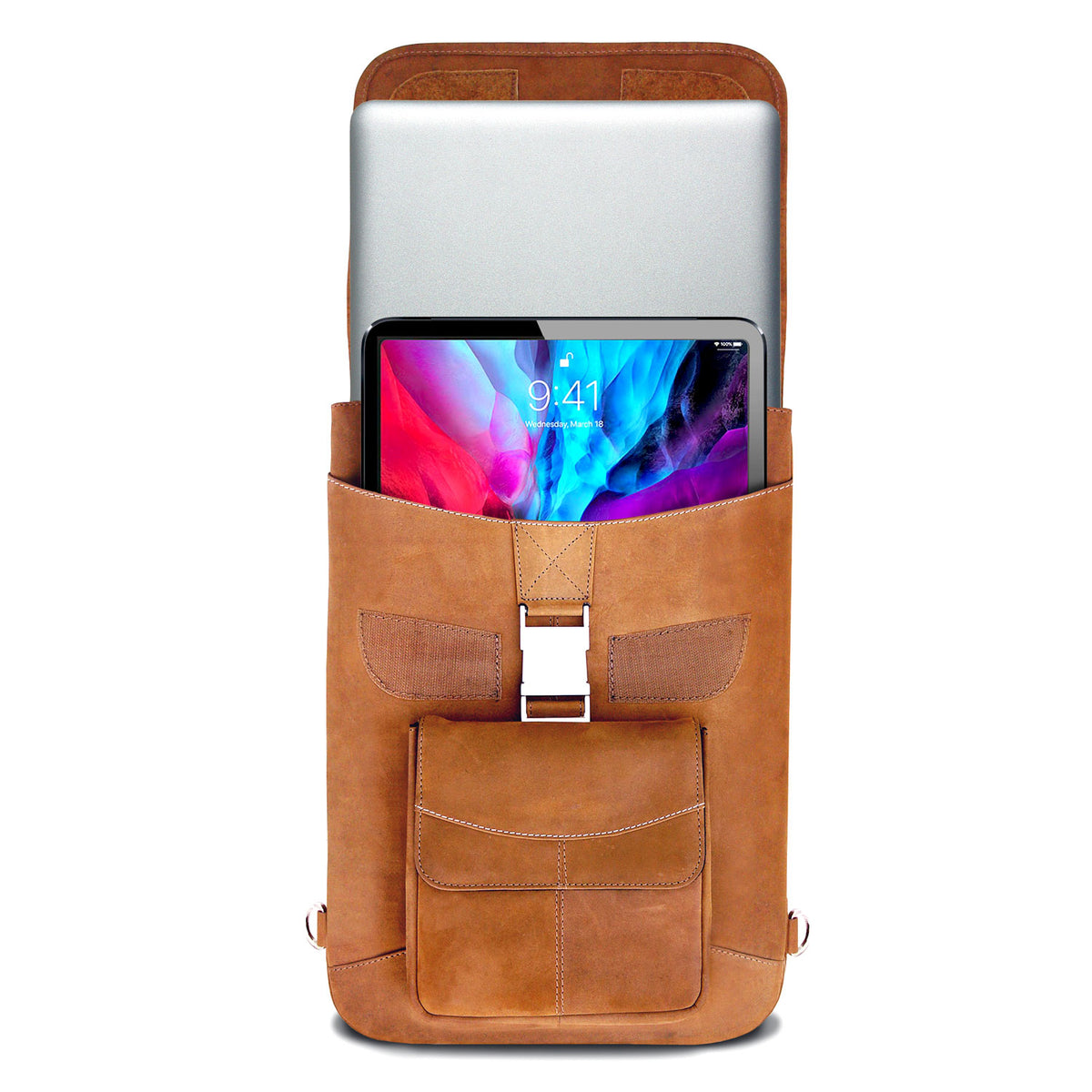 جراب ماك بوك 13 بوصة من الجلد الطبيعي الفاخر إصدار بريميوم