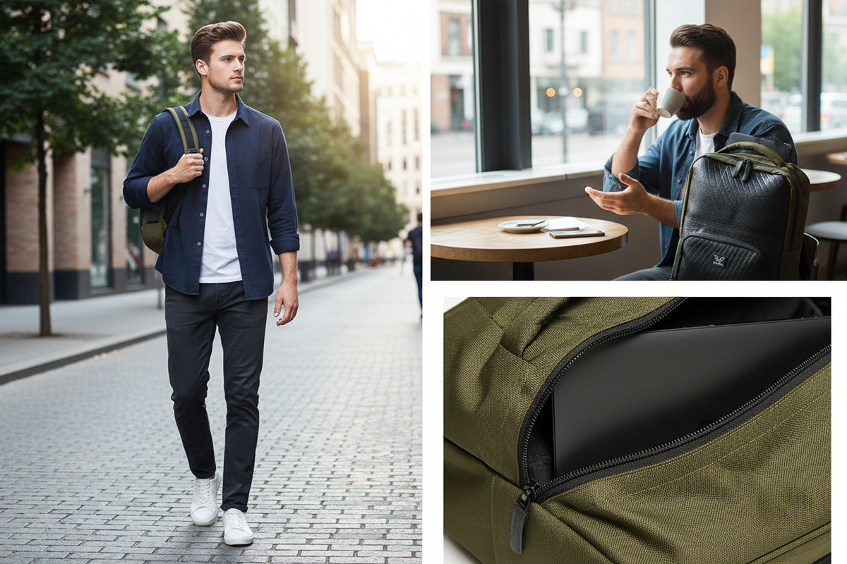 حقيبة ظهر فنكي فالكون مصنوعة من إطارات معاد تدويرها