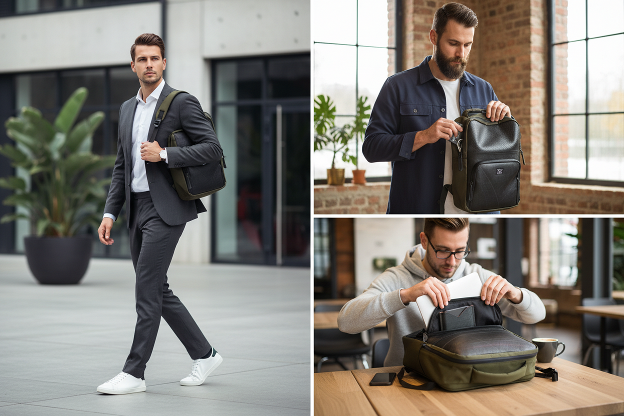 حقيبة ظهر فنكي فالكون مصنوعة من إطارات معاد تدويرها