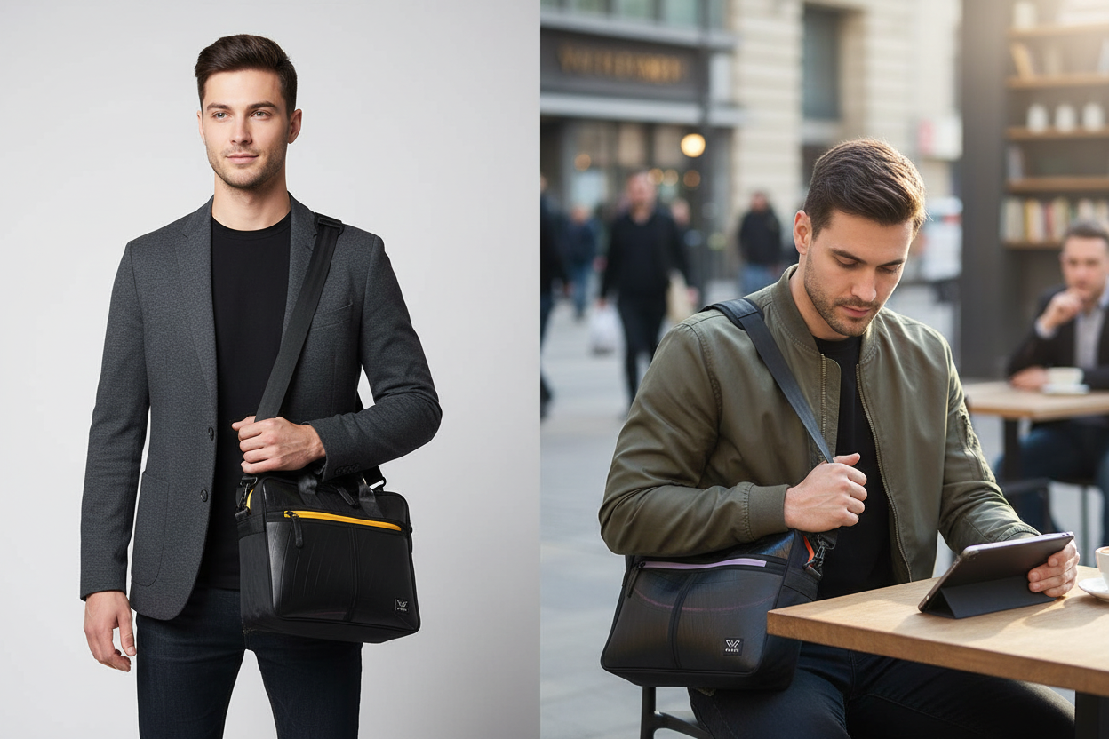 حقيبة لابتوب إيليغانت إيغل مصنوعة من إطارات معاد تدويرها