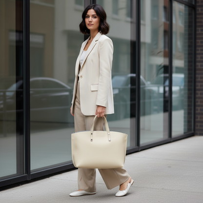 حقيبة يد نسائية من الجلد الطبيعي