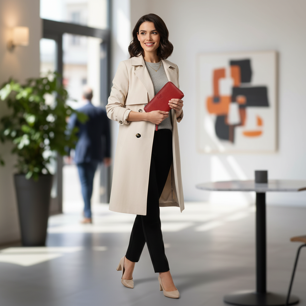 حقيبة نسائية من الجلد الطبيعي بملمس ناعم خفيف